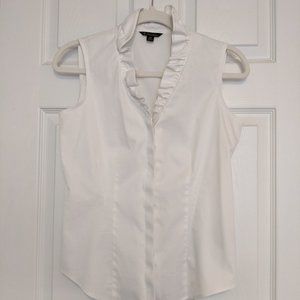 NWOT Brooks Brothers Non-Iron Stretch Supima Cotton Ruffle Dress Shirt Petite 4